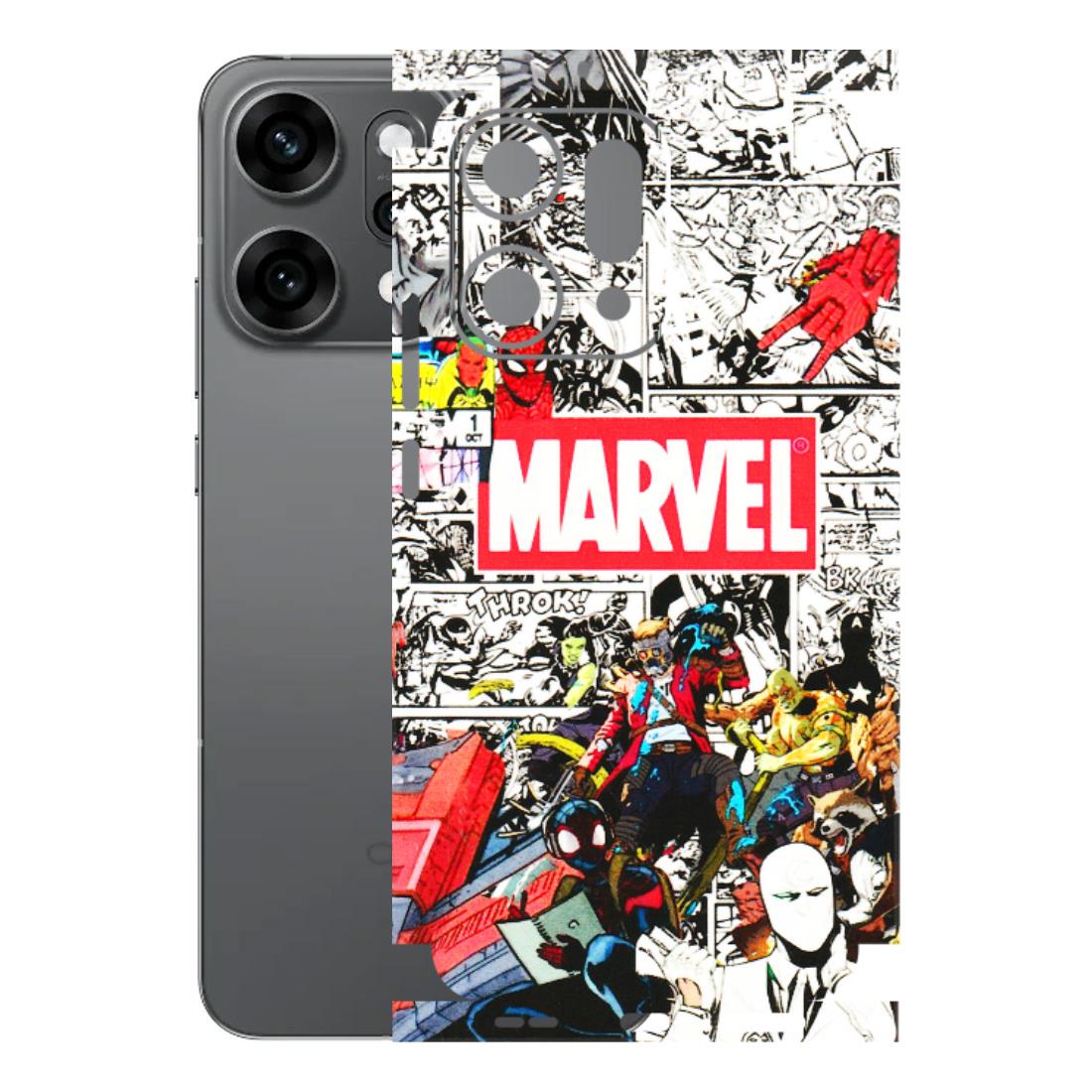 OPPO Phone Skins 2025 (All Models) - Marvel Colorful Comic - 3D Embossed Finish (L-64) Oppo Reno 14 Pro 5G