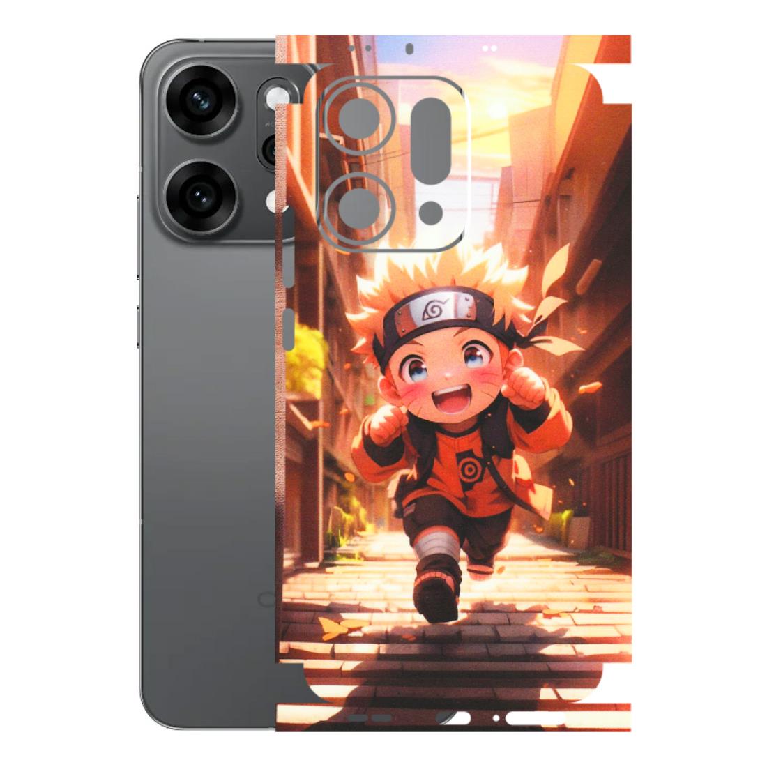 OPPO Phone Skins 2025 (All Models) - Naruto Cute Toon Running - Matte Finish (M-04) Oppo Reno 14 Pro 5G