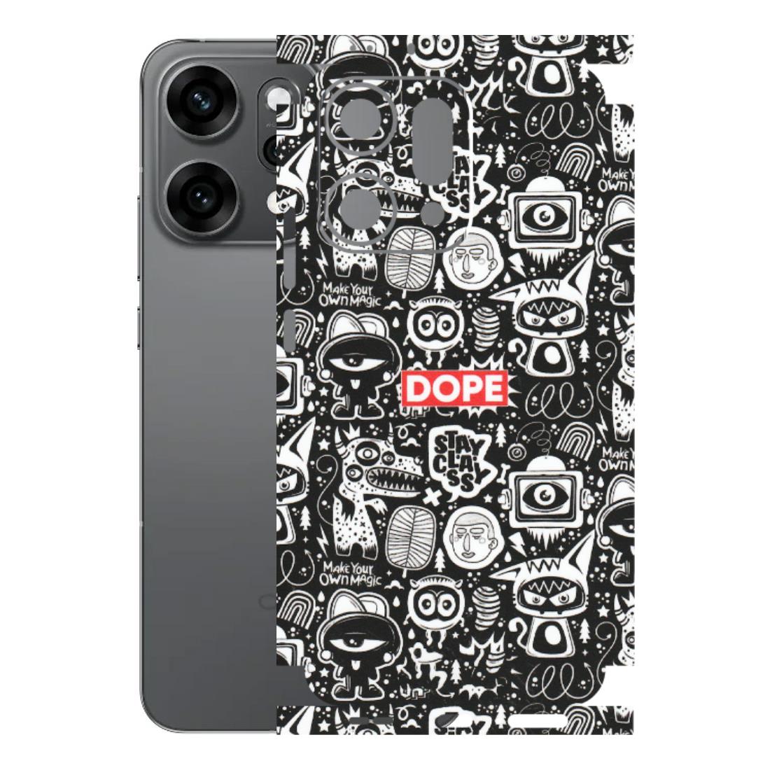 OPPO Phone Skins 2025 (All Models) - Dope Stay Classy Black Doodles - Matte Finish (M-126) Oppo Reno 14 Pro 5G