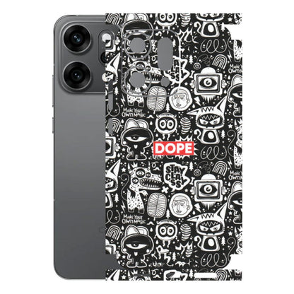 OPPO Phone Skins 2025 (All Models) - Dope Stay Classy Black Doodles - Matte Finish (M-126) Oppo Reno 14 Pro 5G