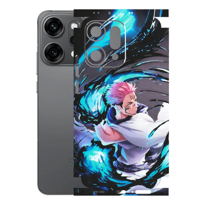 OPPO Phone Skins 2025 (All Models) - New Jujutsu Kaisen Grey Blue Anime - Matte Finish (M-127) Oppo Reno 14 Pro 5G