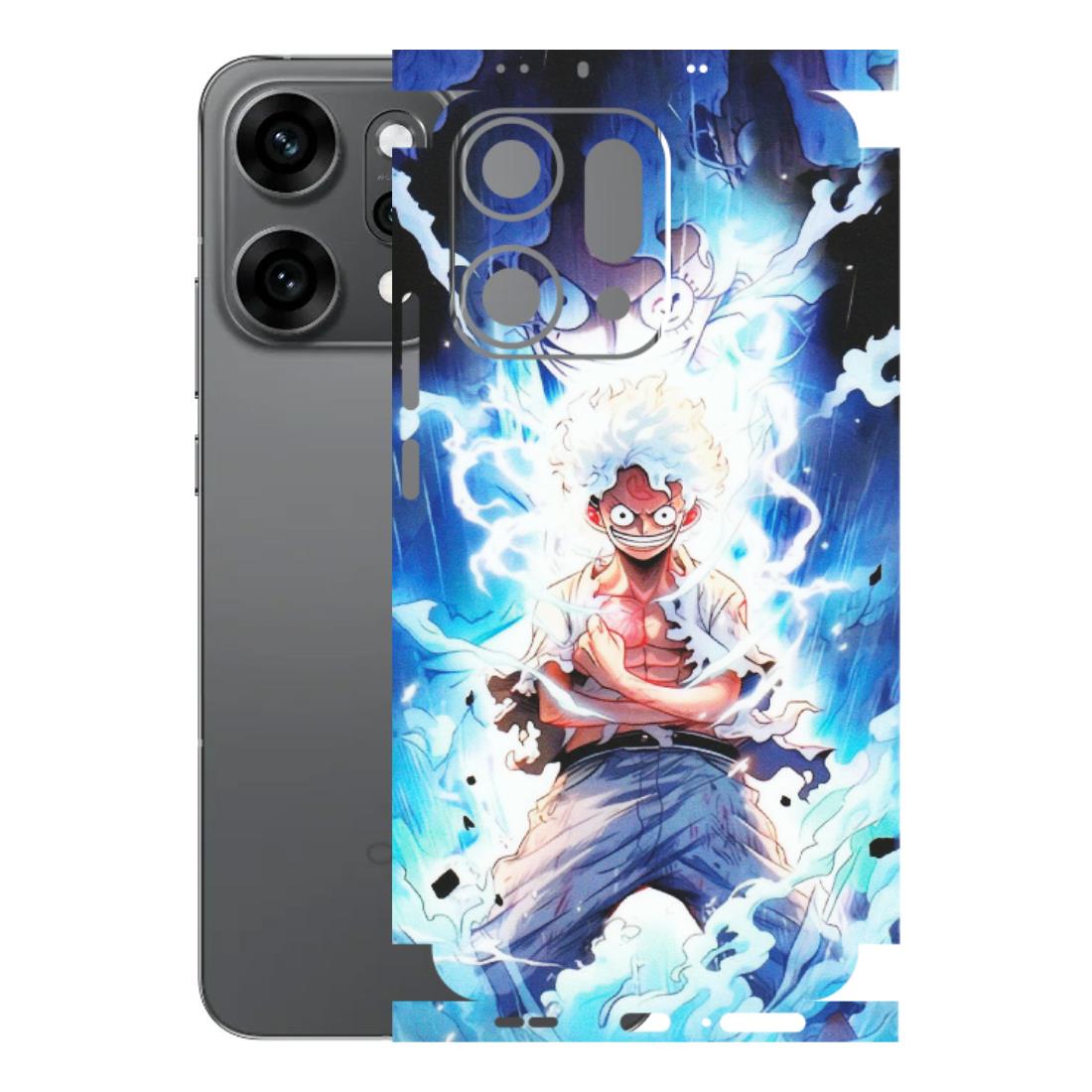 OPPO Phone Skins 2025 (All Models) - Blue Thunder Luffy Anime - Matte Finish (M-132) Oppo Reno 14 Pro 5G