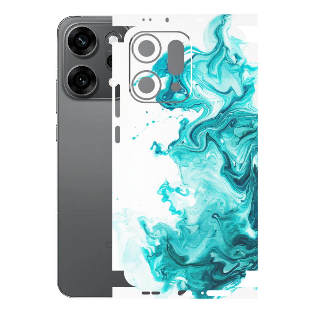 OPPO Phone Skins 2025 (All Models) - Sky Blue Abstract Colour - Matte Finish (M-146) Oppo Reno 14 Pro 5G