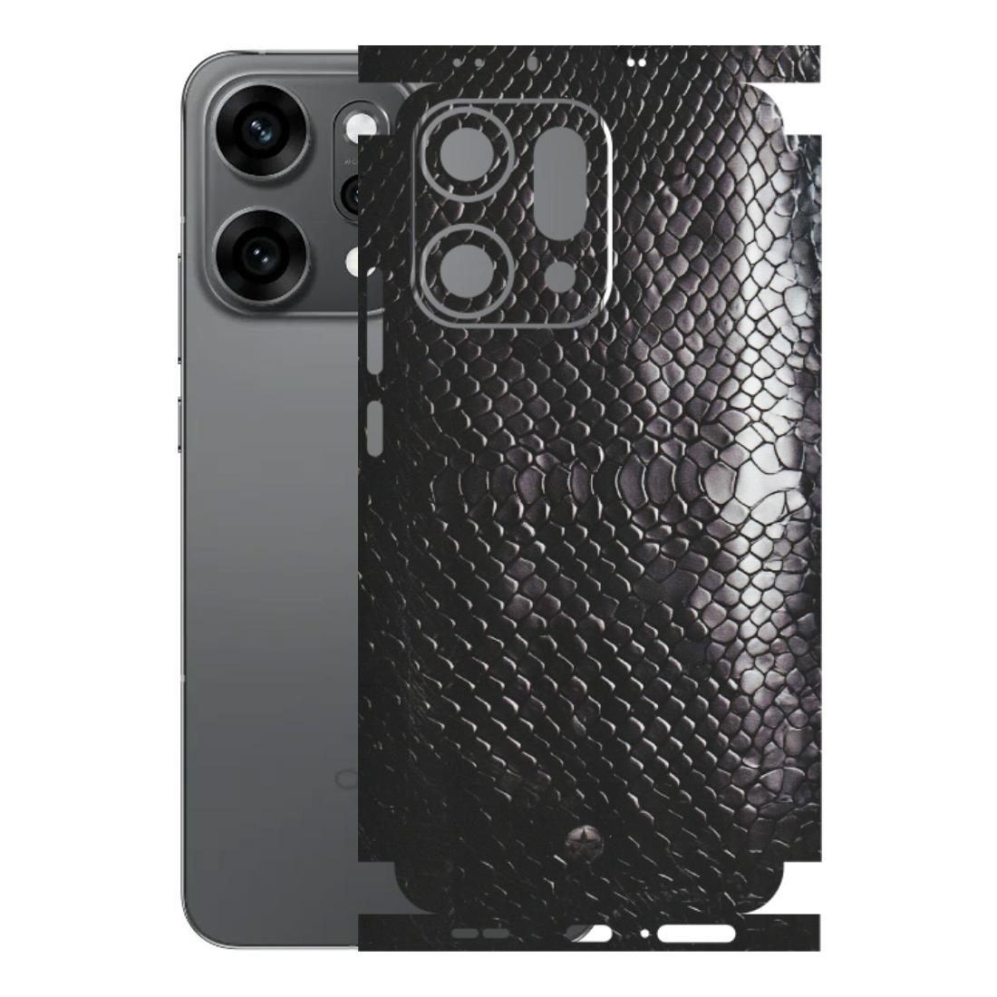 OPPO Phone Skins 2025 (All Models) - Black Snack Leather - Matte Finish (M-147) Oppo Reno 14 Pro 5G