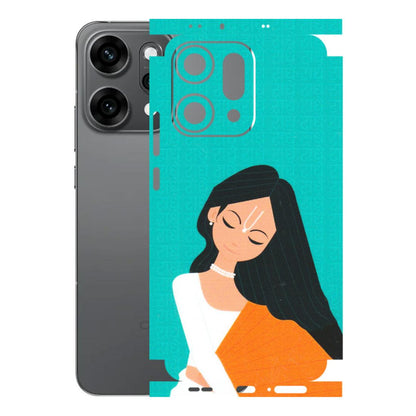 OPPO Phone Skins 2025 (All Models) - Radhe Radhe With Hindu Symbol - Matte Finish (M-164) Oppo Reno 14 Pro 5G