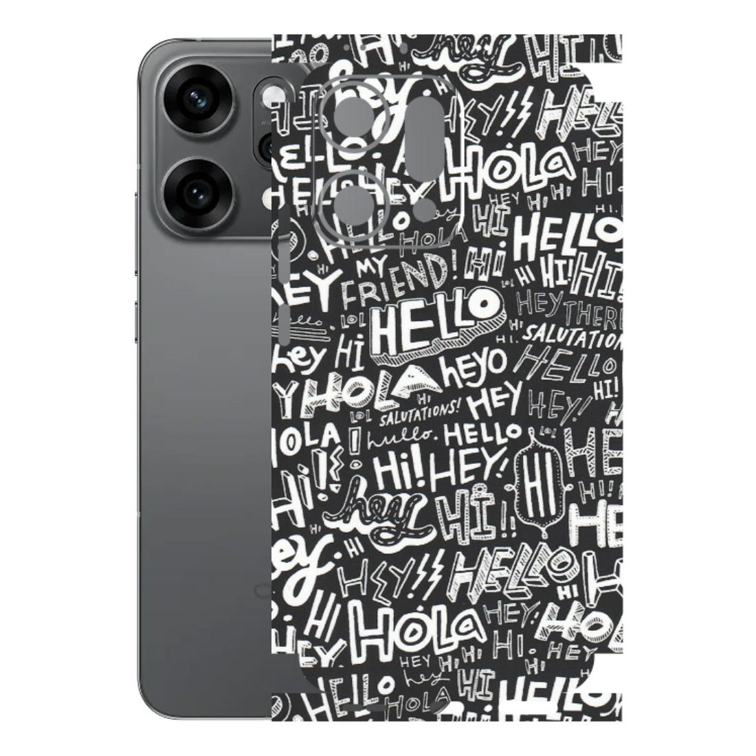 OPPO Phone Skins 2025 (All Models) - Hi Hello Doodles - Matte Finish (M-25) Oppo Reno 14 Pro 5G