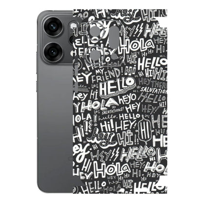 OPPO Phone Skins 2025 (All Models) - Hi Hello Doodles - Matte Finish (M-25) Oppo Reno 14 Pro 5G