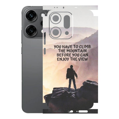 OPPO Phone Skins 2025 (All Models) - Motivational Hiking Mountain - Matte Finish (M-28) Oppo Reno 14 Pro 5G