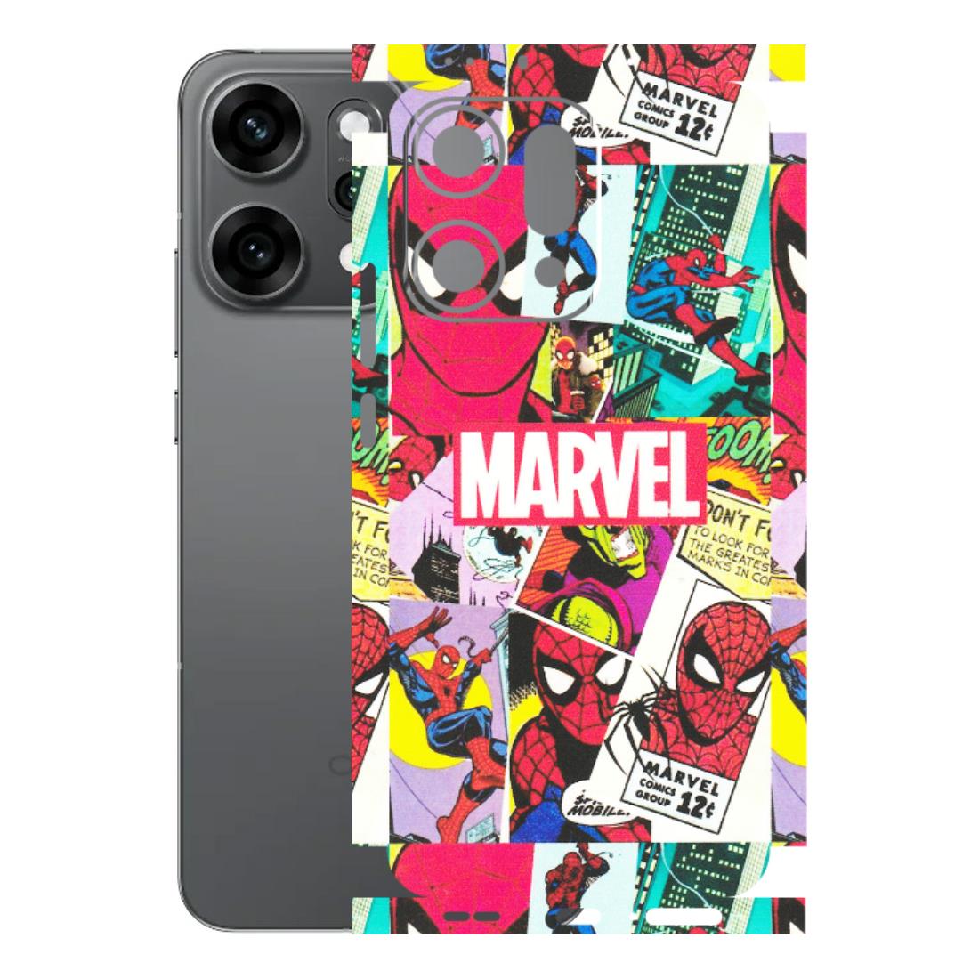 OPPO Phone Skins 2025 (All Models) - Marvel Comic Spiderman Grafitti - Matte Finish (M-72) Oppo Reno 14 Pro 5G