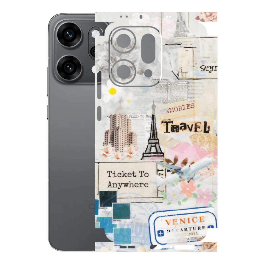 OPPO Phone Skins 2025 (All Models) - Travel Memories - Transparent Finish (T-09) Oppo Reno 14 Pro 5G