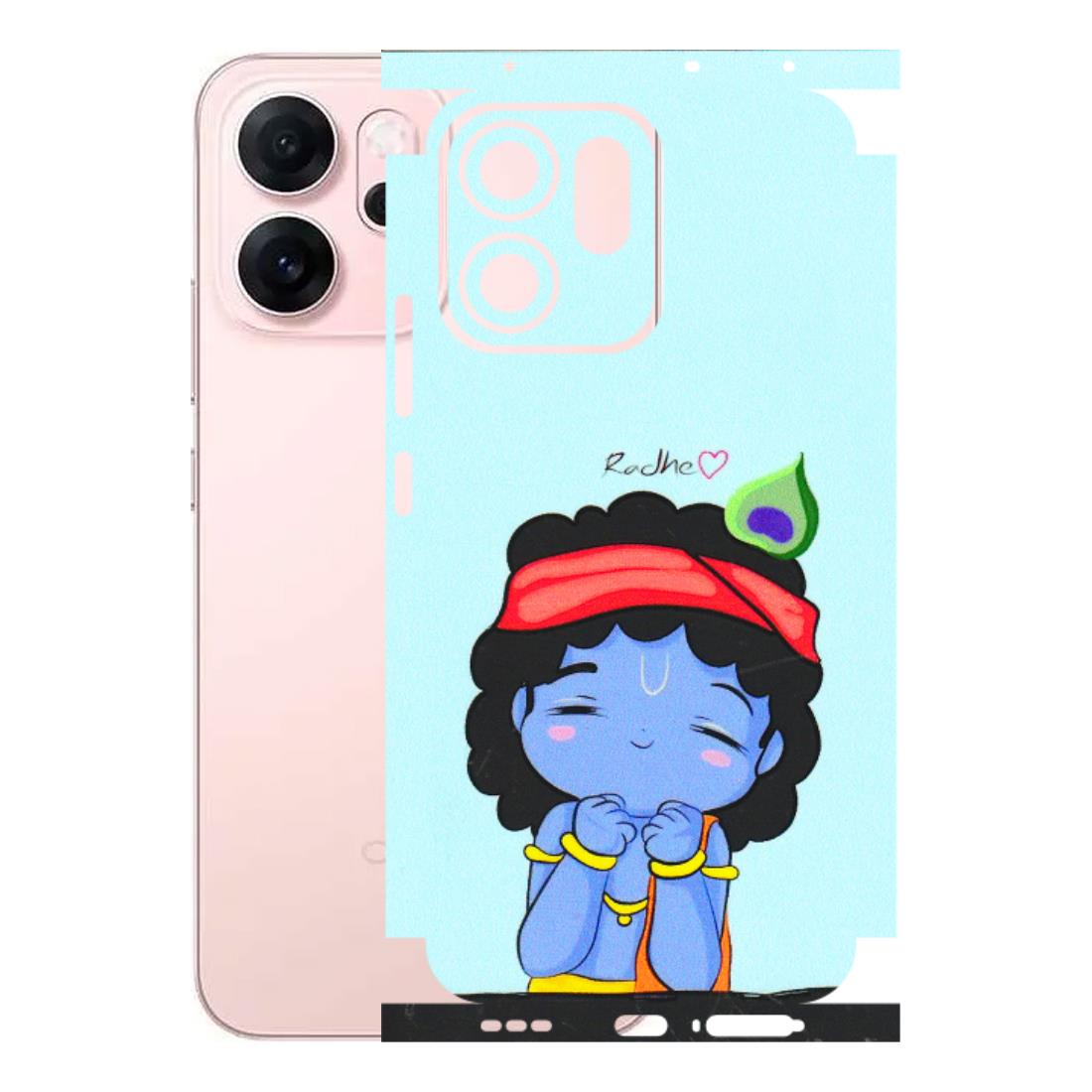 OPPO Phone Skins 2025 (All Models) - Radhe Radhe Cute Toon - 3D Embossed Finish (L-05) Oppp Reno 14F 5G