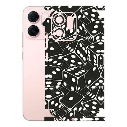 OPPO Phone Skins 2025 (All Models) - Big Black Dices - 3D Embossed Finish (L-106) Oppp Reno 14F 5G