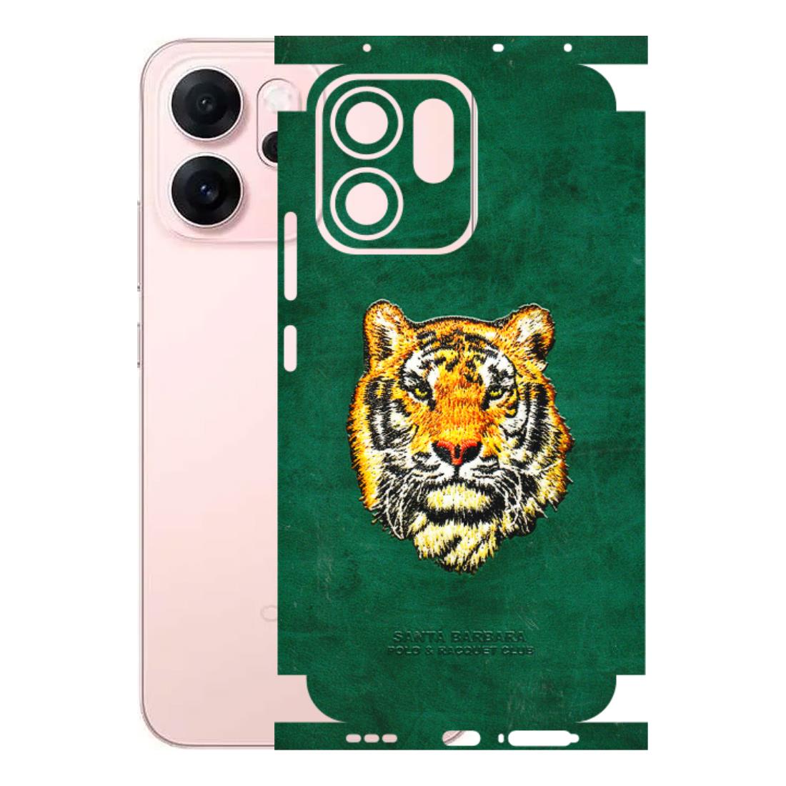OPPO Phone Skins 2025 (All Models) - Leather Feel Tiger - 3D Embossed Finish (L-111) Oppp Reno 14F 5G