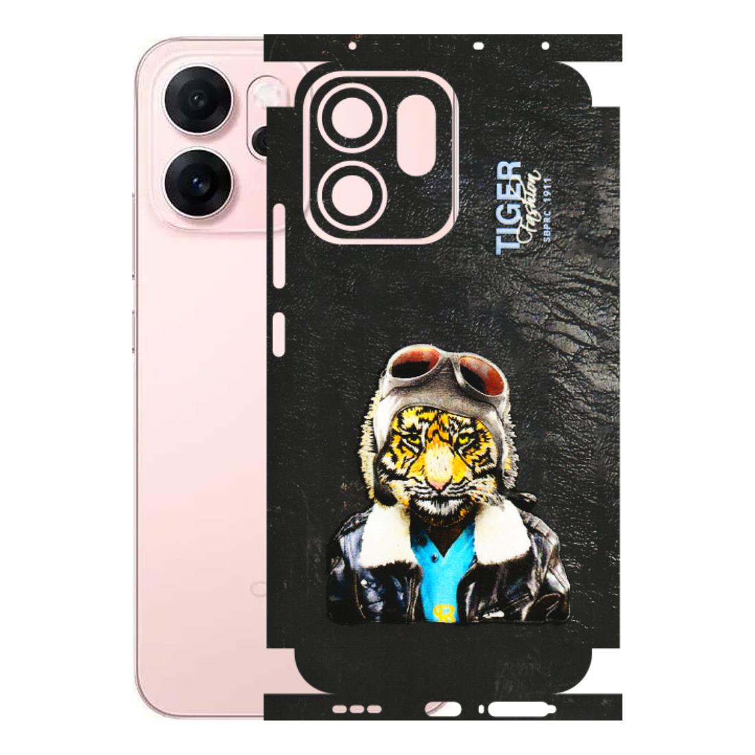 OPPO Phone Skins 2025 (All Models) - Rider Tiger - 3D Embossed Finish (L-113) Oppp Reno 14F 5G