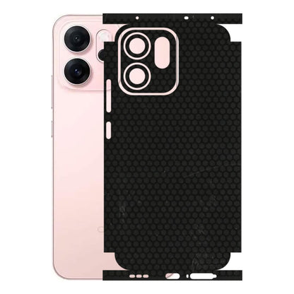 OPPO Phone Skins 2025 (All Models) - Black honeycomb - 3D Embossed Finish (L-114) Oppp Reno 14F 5G