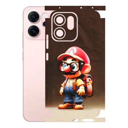 OPPO Phone Skins 2025 (All Models) - Little Mario - 3D Embossed Finish (L-119) Oppp Reno 14F 5G