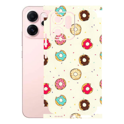 OPPO Phone Skins 2025 (All Models) - Mini Donuts Doodle Art - 3D Embossed Finish (L-122) Oppp Reno 14F 5G