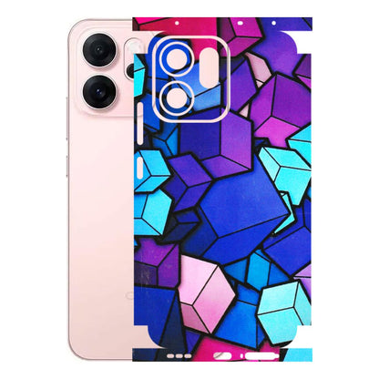 OPPO Phone Skins 2025 (All Models) - Cube Doodle - 3D Embossed Finish (L-141) Oppp Reno 14F 5G