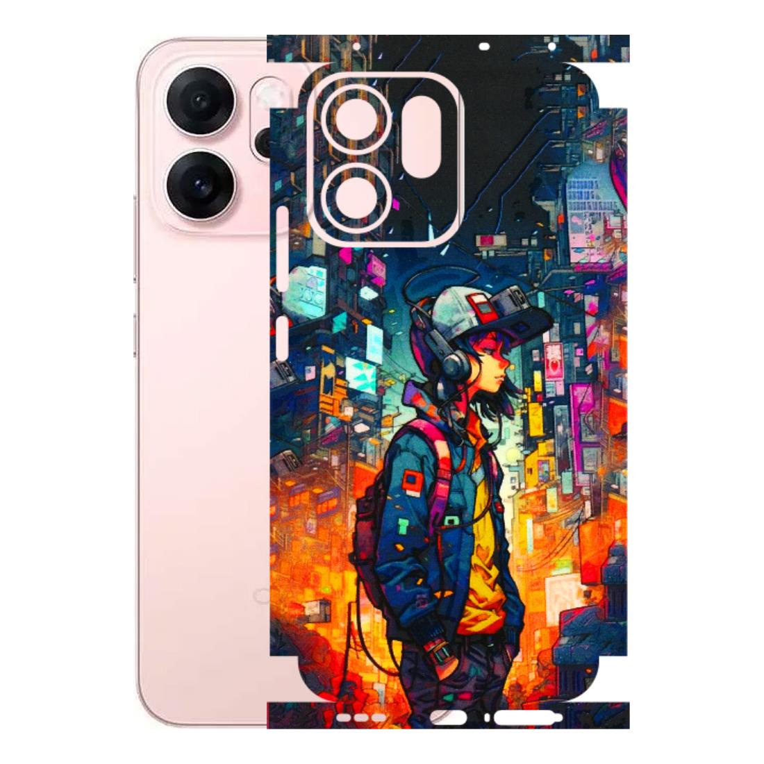 OPPO Phone Skins 2025 (All Models) - Street Anime Guy - 3D Embossed Finish (L-158) Oppp Reno 14F 5G