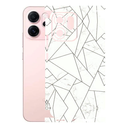 OPPO Phone Skins 2025 (All Models) - Luxury White Marble Effect - 3D Embossed Finish (L-168) Oppp Reno 14F 5G