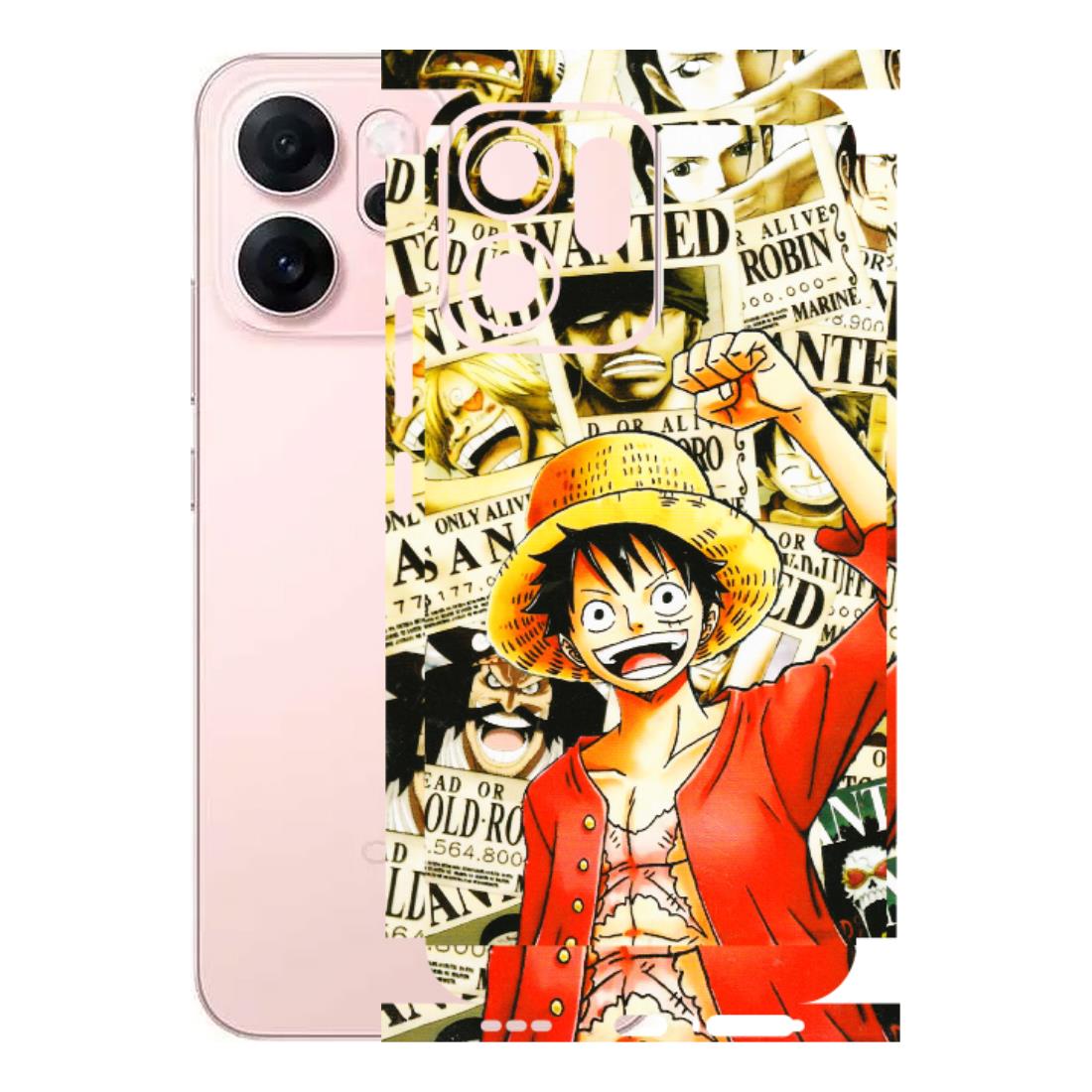 OPPO Phone Skins 2025 (All Models) - Luffy Anime - 3D Embossed Finish (L-177) Oppp Reno 14F 5G