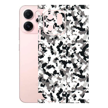 OPPO Phone Skins 2025 (All Models) - White Black Camouflage - 3D Embossed Finish (L-18) Oppp Reno 14F 5G