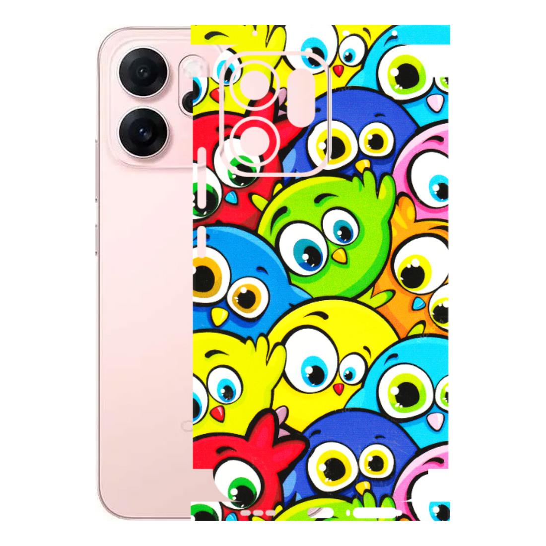 OPPO Phone Skins 2025 (All Models) - Cute Fluffy Birds - 3D Embossed Finish (L-213) Oppp Reno 14F 5G