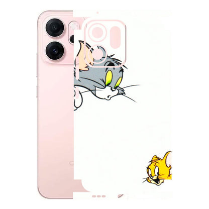 OPPO Phone Skins 2025 (All Models) - Cute Tom And Jerry - 3D Embossed Finish (L-220) Oppp Reno 14F 5G