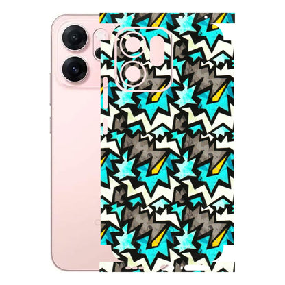 OPPO Phone Skins 2025 (All Models) - Funky Zig Zag - 3D Embossed Finish (L-223) Oppp Reno 14F 5G