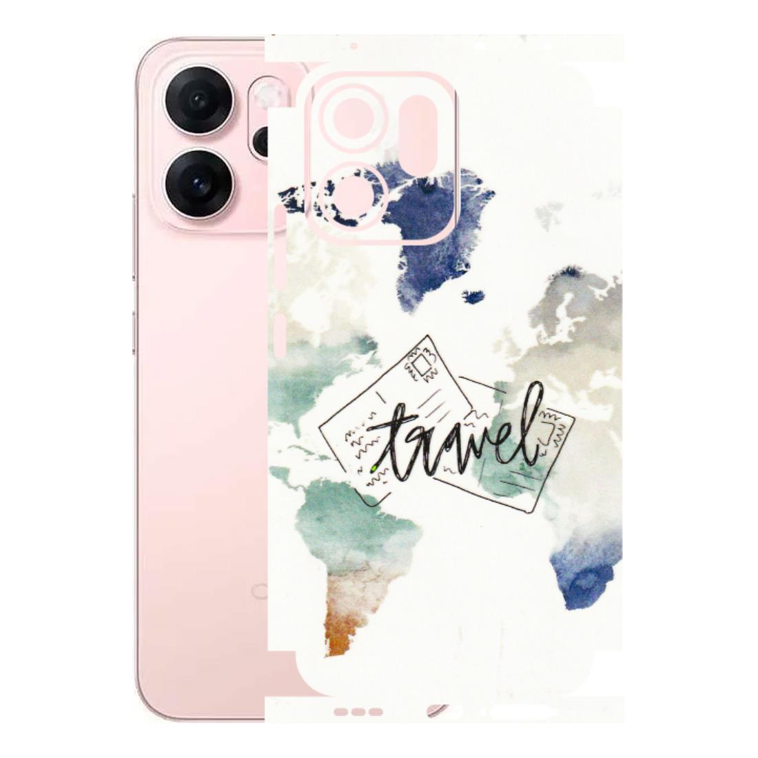 OPPO Phone Skins 2025 (All Models) - Travel The World - 3D Embossed Finish (L-232) Oppp Reno 14F 5G