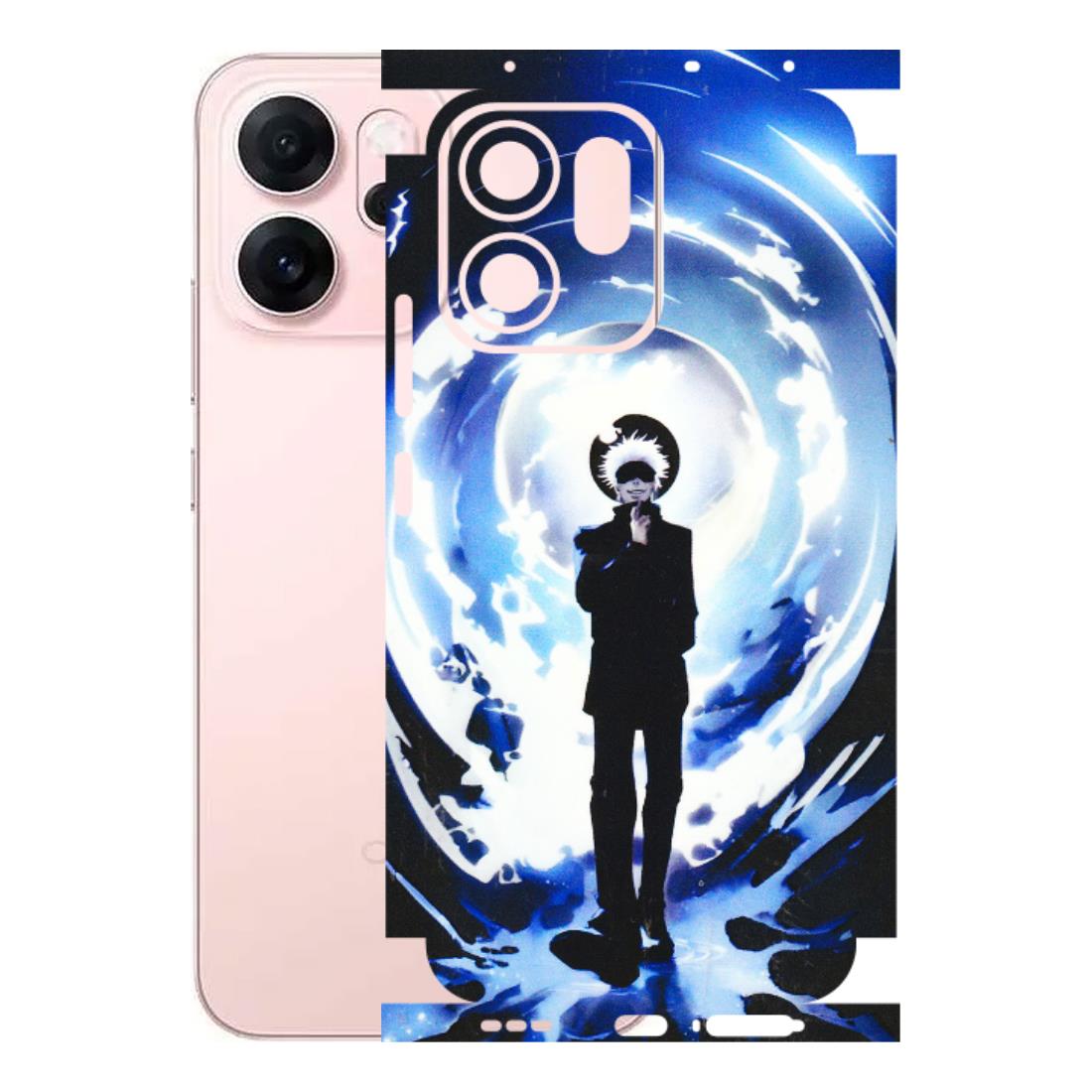 OPPO Phone Skins 2025 (All Models) - Satoru Gojo Dark Blue - 3D Embossed Finish (L-235) Oppp Reno 14F 5G
