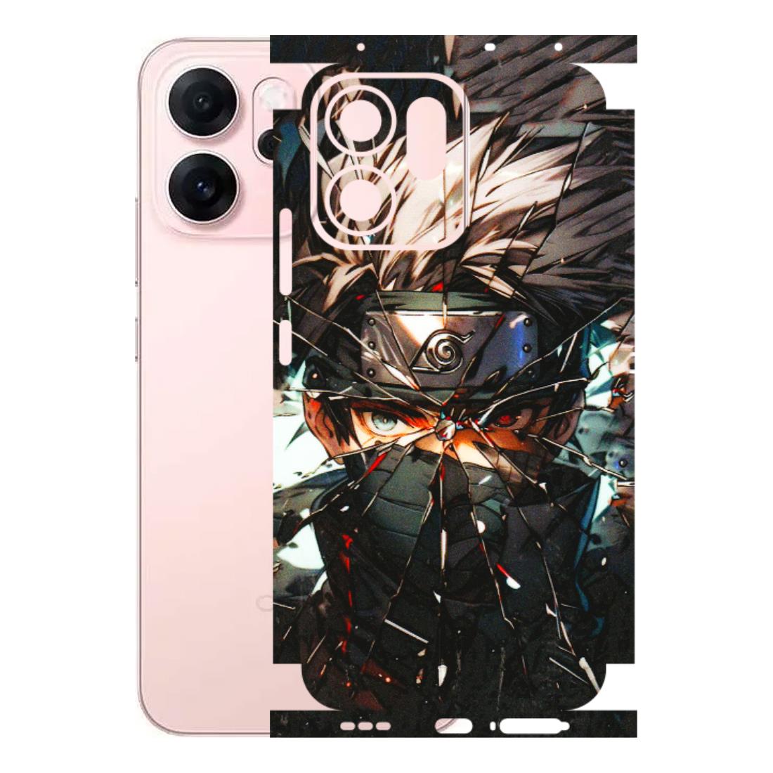 OPPO Phone Skins 2025 (All Models) - Kakashi Shattered Glass Effect - 3D Embossed Finish (L-237) Oppp Reno 14F 5G