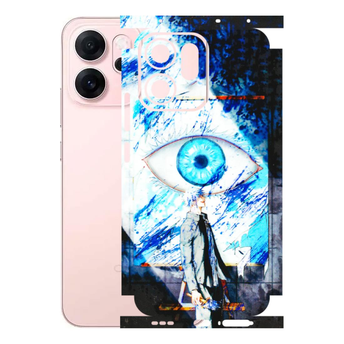 OPPO Phone Skins 2025 (All Models) - Gojo Satoru evil eye - 3D Embossed Finish (L-239) Oppp Reno 14F 5G