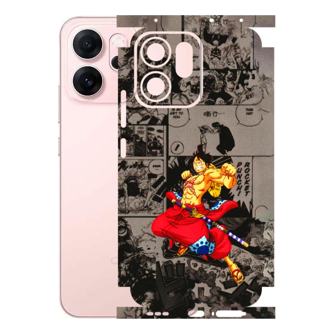 OPPO Phone Skins 2025 (All Models) - One Piece Rocket Punch Manga - 3D Embossed Finish (L-25) Oppp Reno 14F 5G