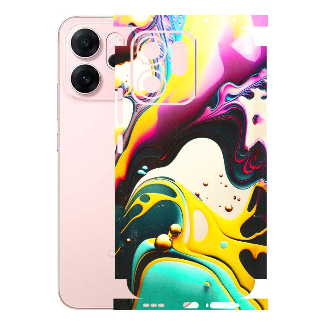 OPPO Phone Skins 2025 (All Models) - Multicolor Abstract pattern - 3D Embossed Finish (L-254) Oppp Reno 14F 5G