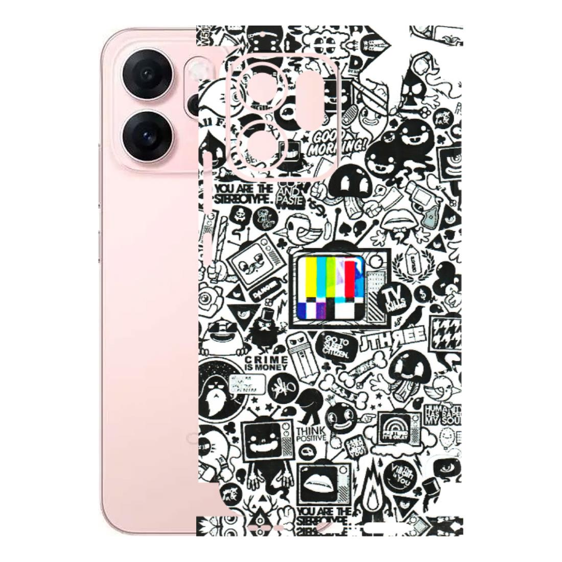 OPPO Phone Skins 2025 (All Models) - Doodles Positive Art Latest - 3D Embossed Finish (L-263) Oppp Reno 14F 5G
