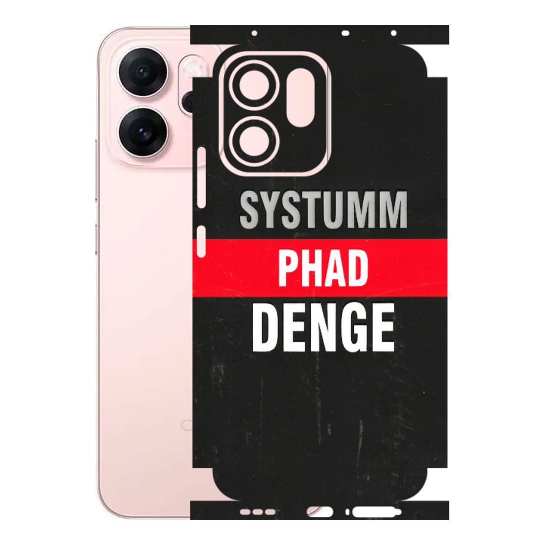 OPPO Phone Skins 2025 (All Models) - Systumm Phad Denge Latest - 3D Embossed Finish (L-278) Oppp Reno 14F 5G