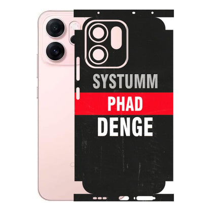 OPPO Phone Skins 2025 (All Models) - Systumm Phad Denge Latest - 3D Embossed Finish (L-278) Oppp Reno 14F 5G