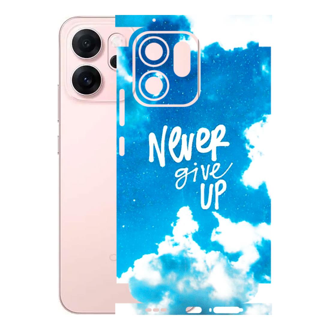 OPPO Phone Skins 2025 (All Models) - Never Give Up Latest - 3D Embossed Finish (L-279) Oppp Reno 14F 5G