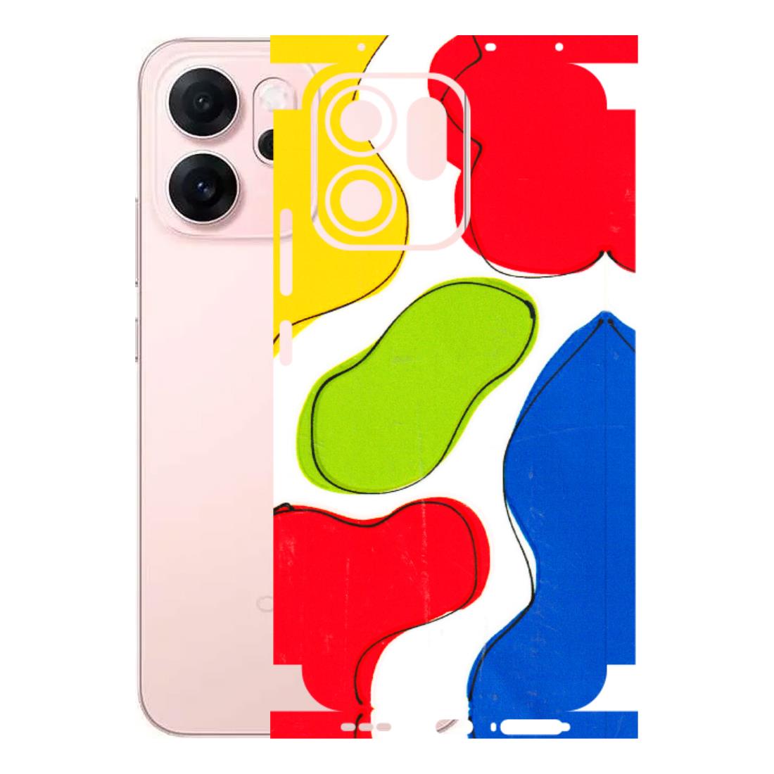 OPPO Phone Skins 2025 (All Models) - RGB Colour Paint Latest - 3D Embossed Finish (L-284) Oppp Reno 14F 5G