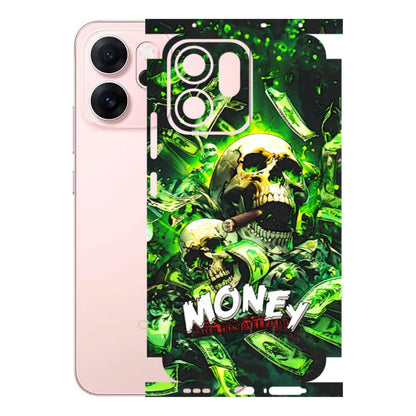 OPPO Phone Skins 2025 (All Models) - Skull Money - 3D Embossed Finish (L-303) Oppp Reno 14F 5G