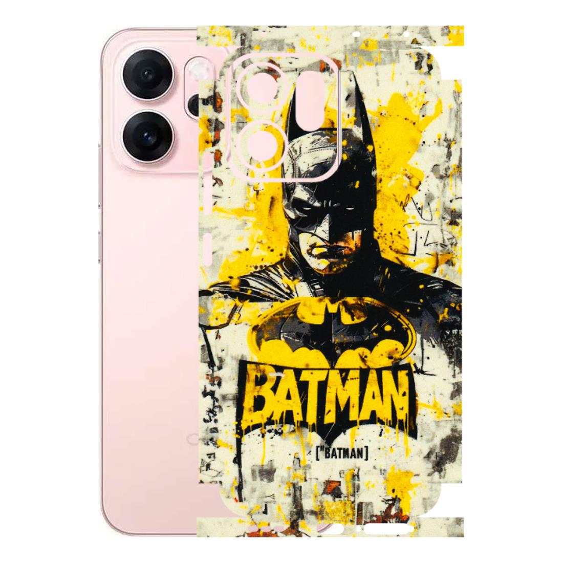 OPPO Phone Skins 2025 (All Models) - Batman Yellow BT - 3D Embossed Finish (L-304) Oppp Reno 14F 5G