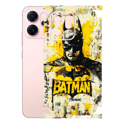 OPPO Phone Skins 2025 (All Models) - Batman Yellow BT - 3D Embossed Finish (L-304) Oppp Reno 14F 5G