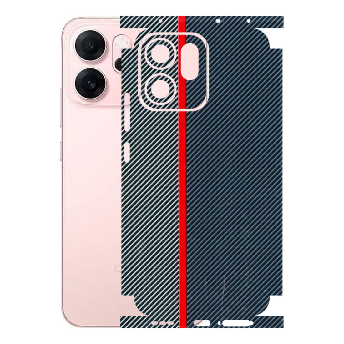 OPPO Phone Skins 2025 (All Models) - Blue Sober Lines - 3D Embossed Finish (L-305) Oppp Reno 14F 5G