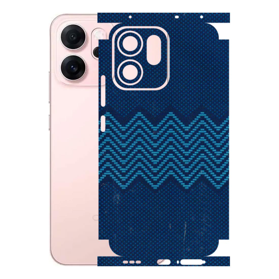 OPPO Phone Skins 2025 (All Models) - Blue Sober Waves - 3D Embossed Finish (L-306) Oppp Reno 14F 5G