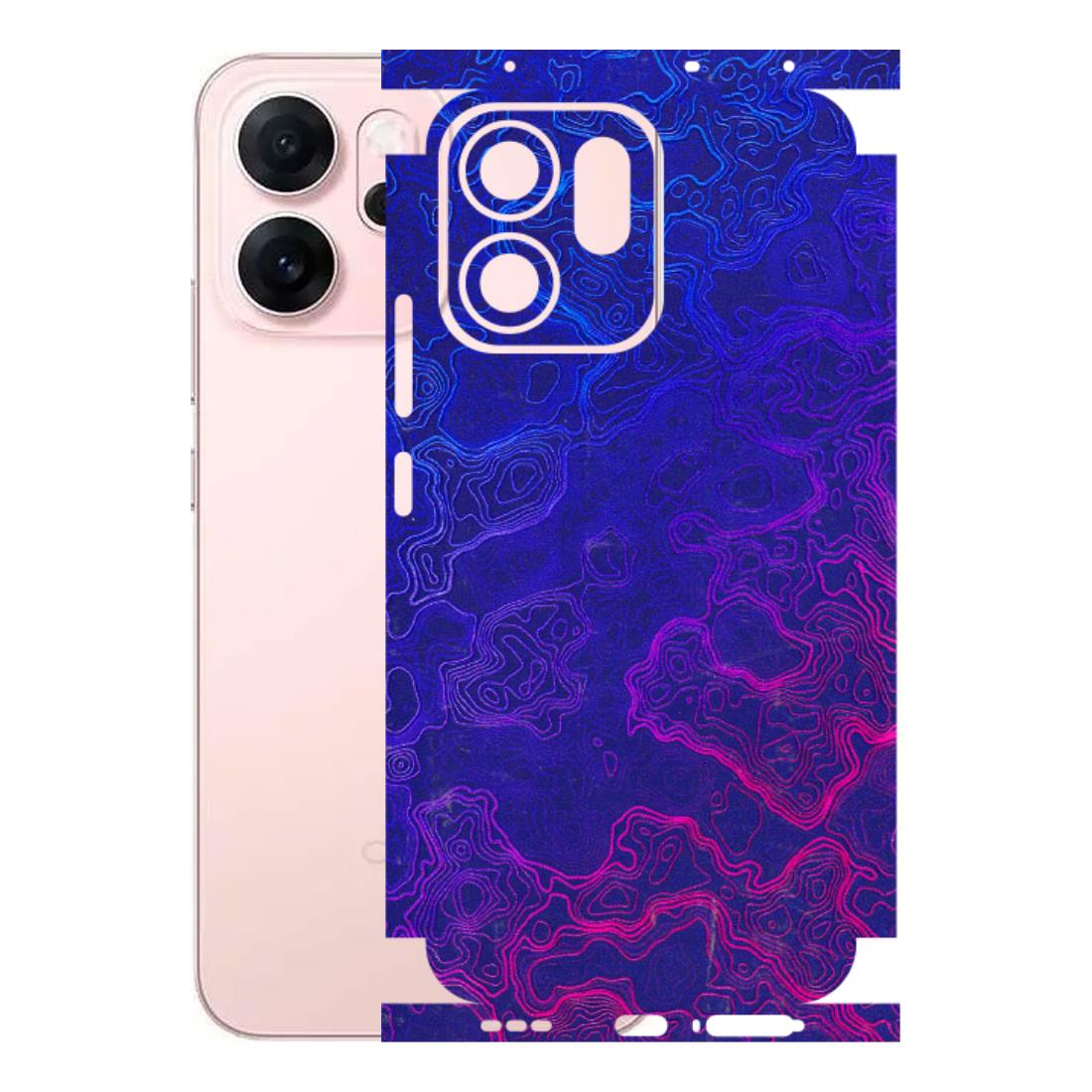 OPPO Phone Skins 2025 (All Models) - Purple Ripples Swirl - 3D Embossed Finish (L-314) Oppp Reno 14F 5G