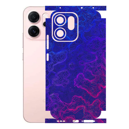OPPO Phone Skins 2025 (All Models) - Purple Ripples Swirl - 3D Embossed Finish (L-314) Oppp Reno 14F 5G