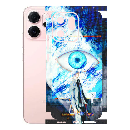 OPPO Phone Skins 2025 (All Models) - Anime Sea Blue Eye - 3D Embossed Finish (L-318) Oppp Reno 14F 5G