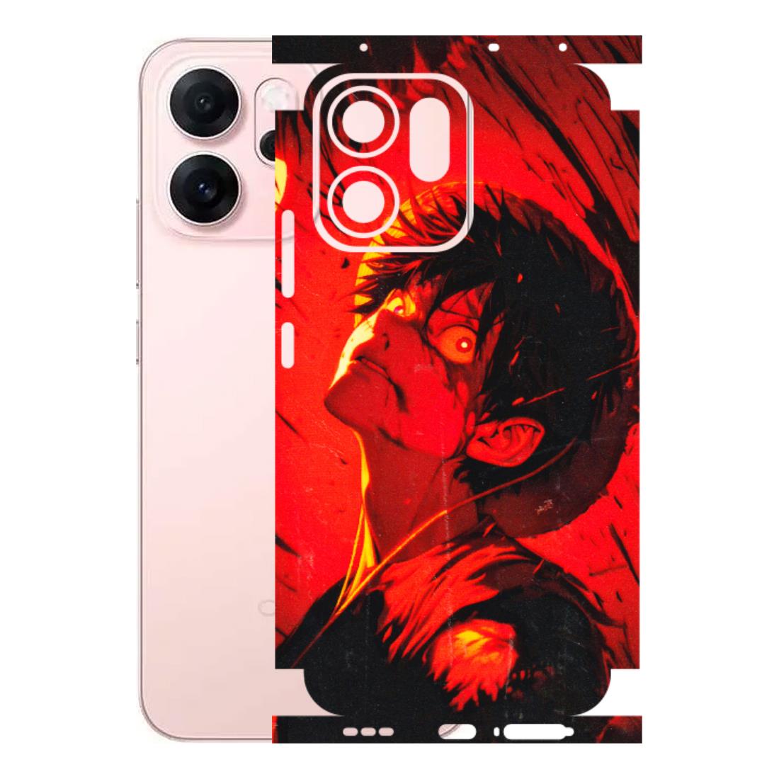 OPPO Phone Skins 2025 (All Models) - D.Luffy Power Up One Piece Anime - 3D Embossed Finish (L-326) Oppp Reno 14F 5G