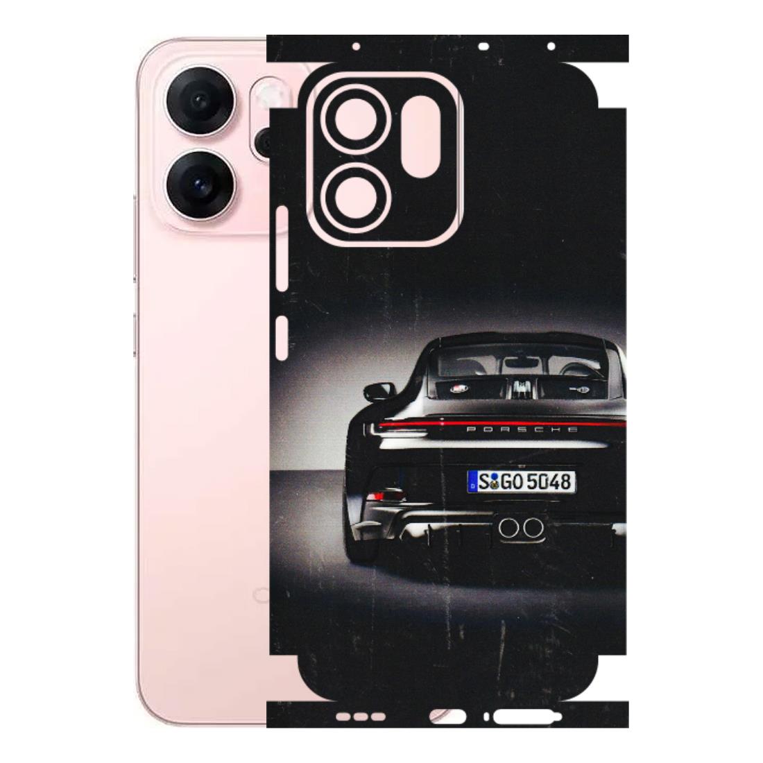 OPPO Phone Skins 2025 (All Models) - New Black Porsche GT3 - 3D Embossed Finish (L-327) Oppp Reno 14F 5G